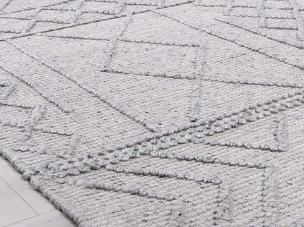 Himalaya Diamond Tribal Grey Wool Rug