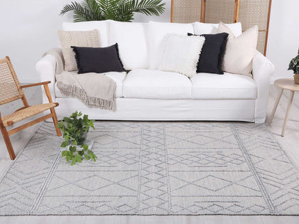 Himalaya Diamond Tribal Grey Wool Rug