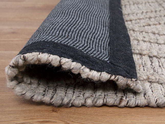 Himalaya Lattice Tribal Ash Wool Rug