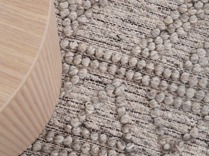 Himalaya Lattice Tribal Ash Wool Rug