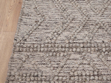 Himalaya Lattice Tribal Ash Wool Rug