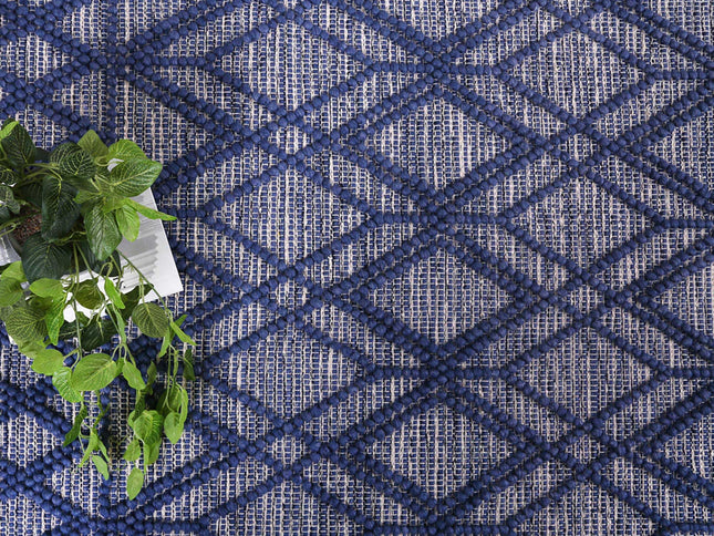 Himalaya Cobblestone Tribal Blue Wool Rug