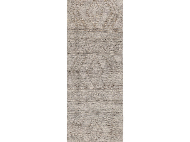 Himalaya Lattice Tribal Ash Wool Rug
