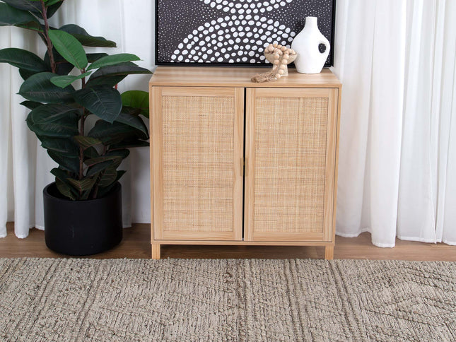 Himalaya Lattice Tribal Ash Wool Rug