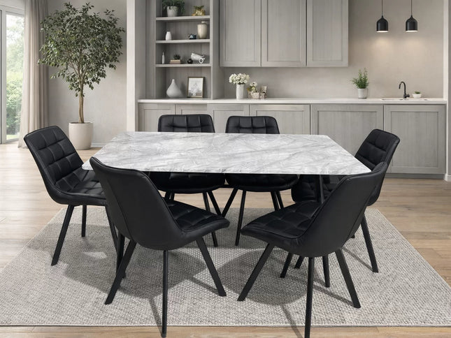 Hani - 150cm w/ Forest Black Chairs