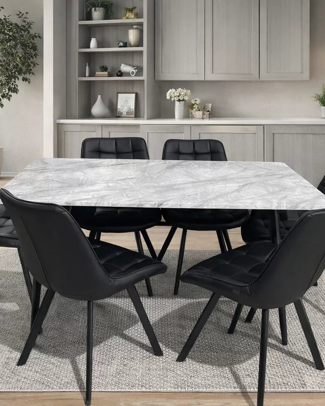 Hani - 150cm w/ Forest Black Chairs