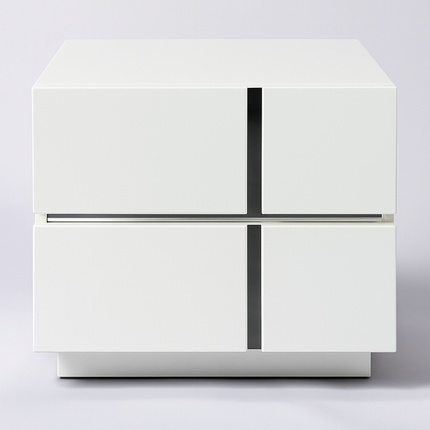 Hannah Bedside - White High Gloss