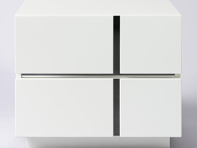 Hannah Bedside - White High Gloss