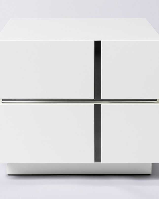 Hannah Bedside - White High Gloss
