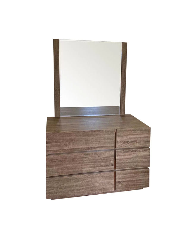Hannah Dresser & Mirror- Light Oak
