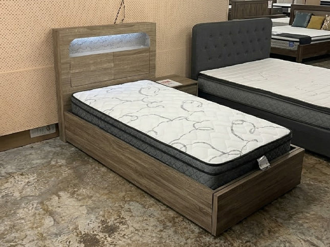 Hannah King Single Bed - Light Oak