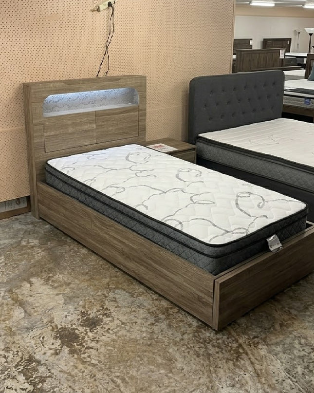 Hannah King Single Bed - Light Oak