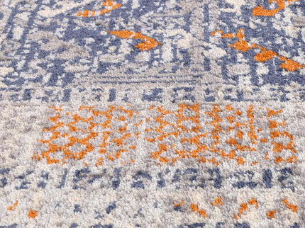 Inca Santiago Blue & Cream Contemporary Rug