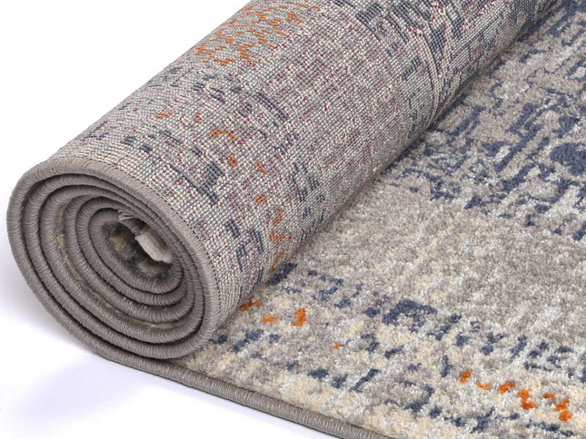 Inca Santiago Blue & Cream Contemporary Rug