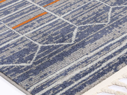 Inca Talca Blue & Orange Contemporary Rug