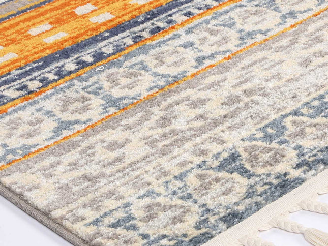 Inca Chuqito Orange Contemporary Rug