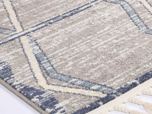 Inca Tupzia Blue & Grey Contemporary Rug