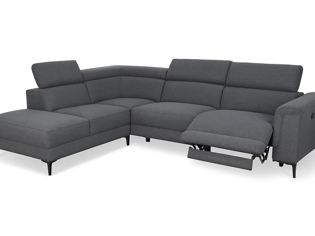 Jenna Left Chaise - Dark Grey