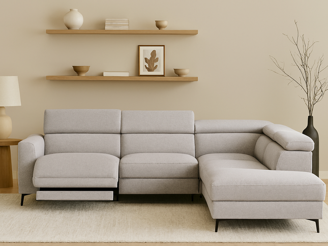 Jenna Right Chaise - Light Grey