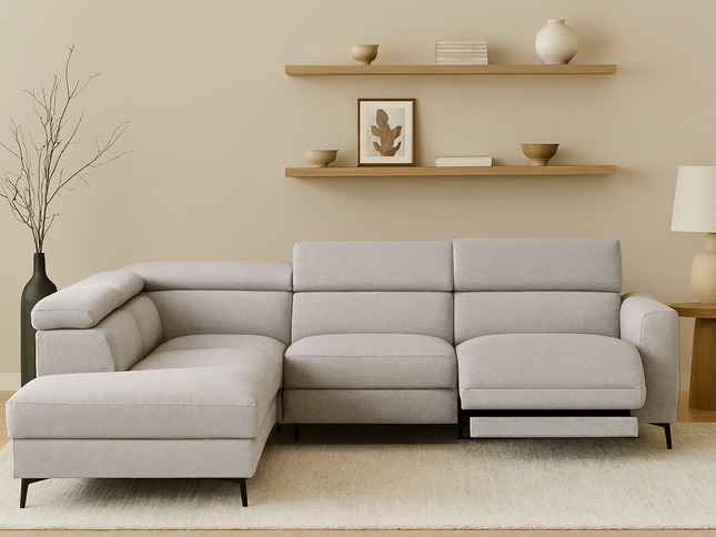 Jenna Left Chaise - Light Grey