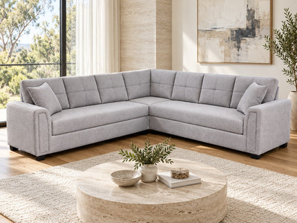 Jillian Corner Lounge- Km256 Light Grey