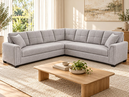 Jillian Corner Lounge- Km256 Light Grey