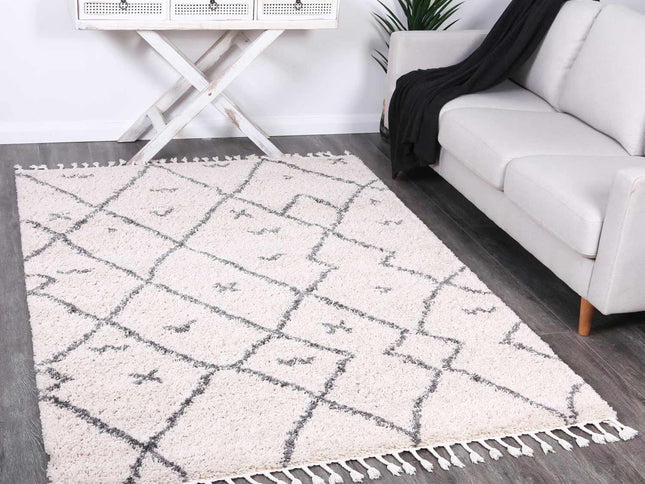 Kasbah Mizzie Tribal Cream Grey Rug