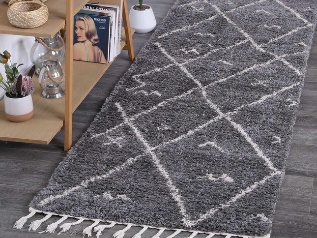 Kasbah Mizzie Tribal Grey Cream Rug