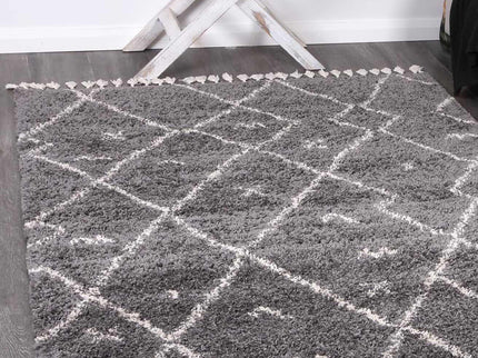 Kasbah Mizzie Tribal Grey Cream Rug