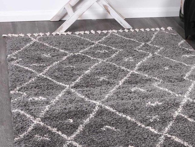 Kasbah Mizzie Tribal Grey Cream Rug