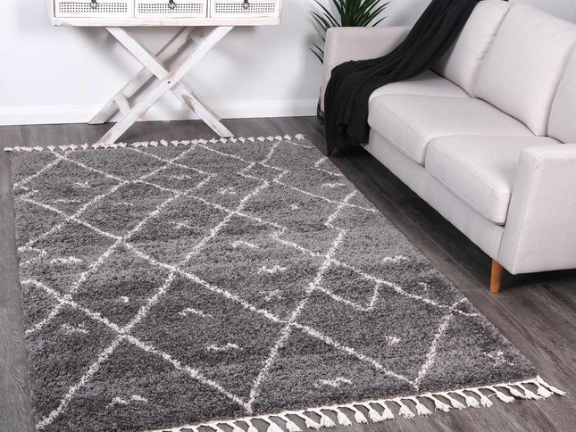 Kasbah Mizzie Tribal Grey Cream Rug