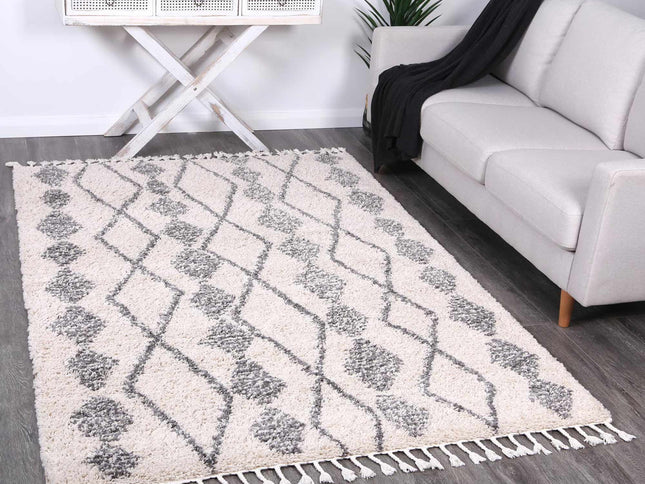 Kasbah Zara Tribal Cream Grey Rug