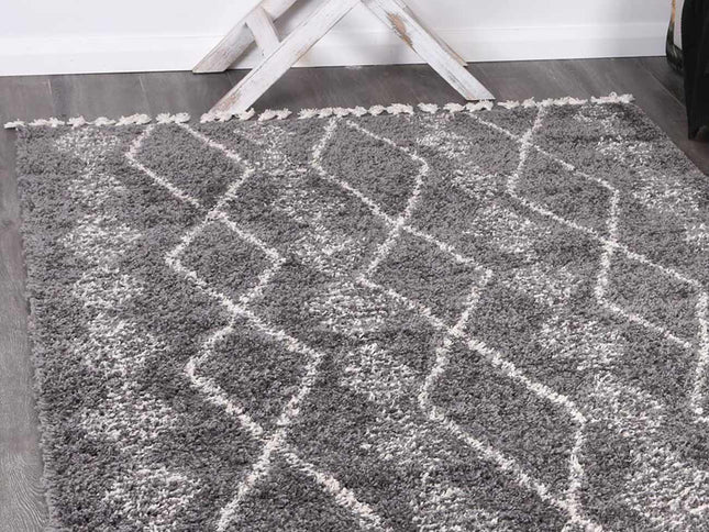 Kasbah Zara Tribal Grey Cream Rug