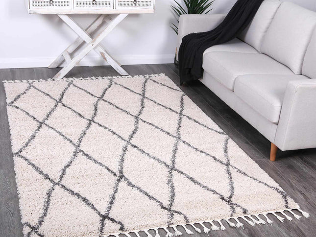 Kasbah Clara Diamond Tribal Cream Rug