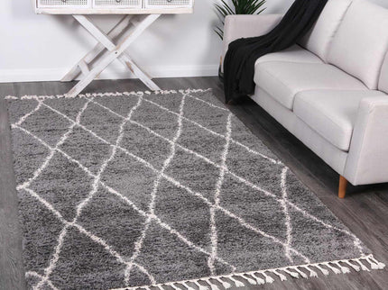 Kasbah Clara Diamond Tribal Grey Rug