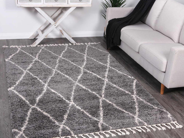Kasbah Clara Diamond Tribal Grey Rug