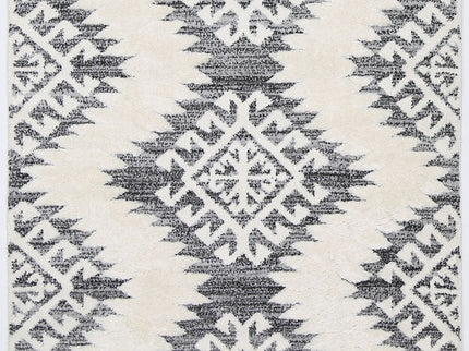 Kaza Tribal Cream Anthracite Rug