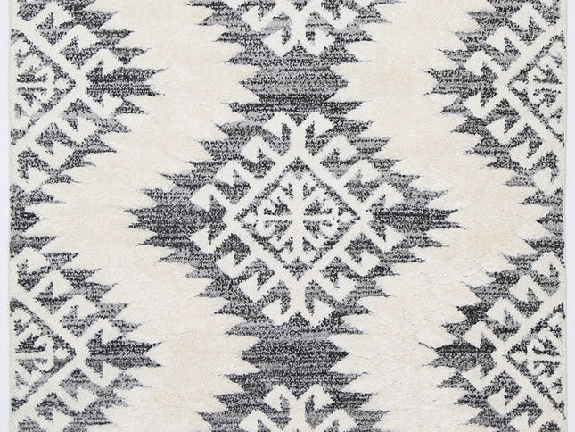 Kaza Tribal Cream Anthracite Rug