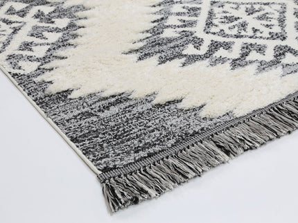 Kaza Tribal Cream Anthracite Rug