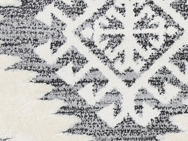 Kaza Tribal Cream Anthracite Rug