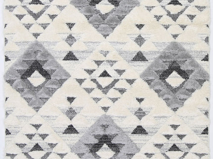 Kaza Tribal Diamond Cream Grey Rug