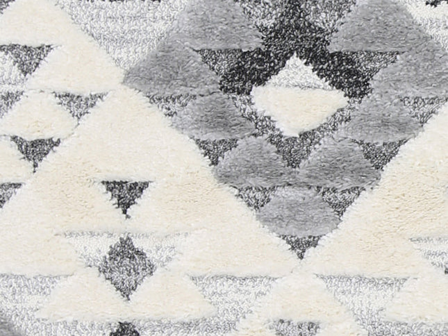 Kaza Tribal Diamond Cream Grey Rug