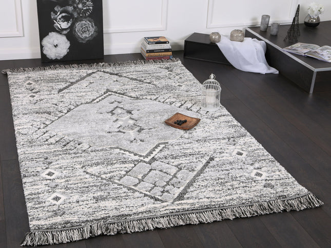 Kaza Tribal Tek Cream Grey Rug