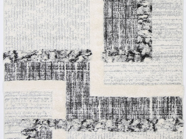Kaza Tribal Modern Cream Anthracite Rug