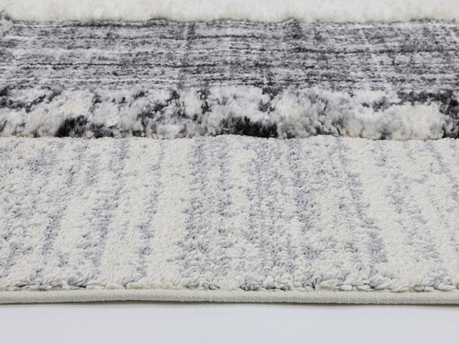 Kaza Tribal Modern Cream Anthracite Rug