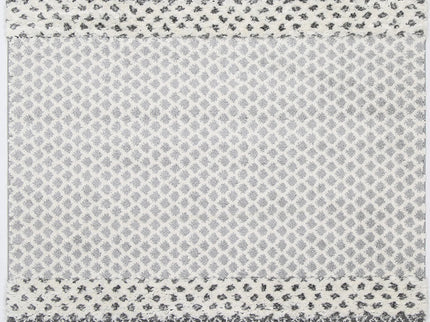 Kaza Tribal Edge Cream Anthracite Rug