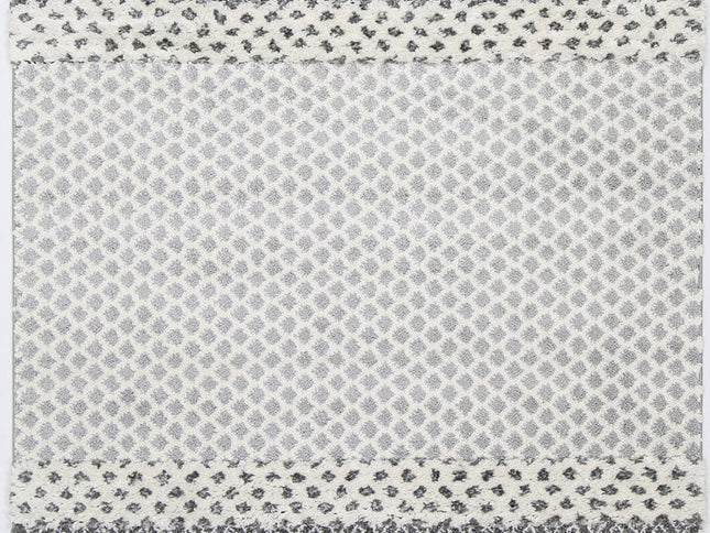 Kaza Tribal Edge Cream Anthracite Rug