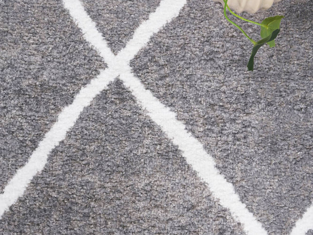 Kimberley Trellis Grey Contemporary Rug