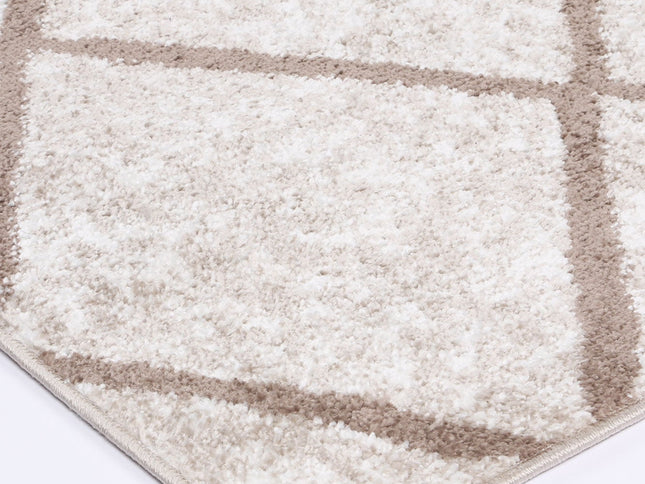 Kimberley Trellis Latte Contemporary Rug