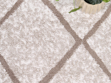 Kimberley Trellis Latte Contemporary Rug